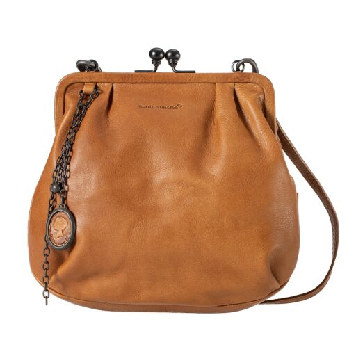 aunts & uncles kožená kabelka Mrs. Fortune Cookie koňaková