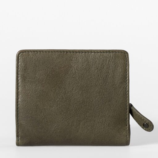 a&u Dámská kožená peněženka s klopou Grandma´s Luxury Club Chelsea 42216-70 olivově zelená zadní strana