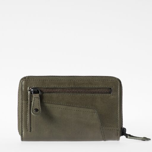 aunts&uncles Dámská kožená peněženka na zip RFID Grandma´s Luxury Club Betty 42215-70 olivová zadní strana