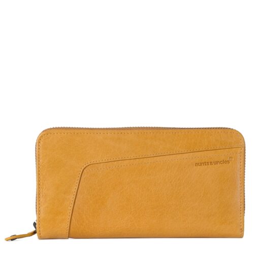 Dámská kožená peněženka na zip s klopou aunts & uncles Tilda 42210-3 žlutá
