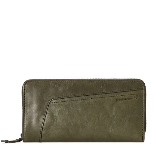 Dámská kožená peněženka na zip s klopou aunts & uncles Tilda 42210-70 olivově zelená