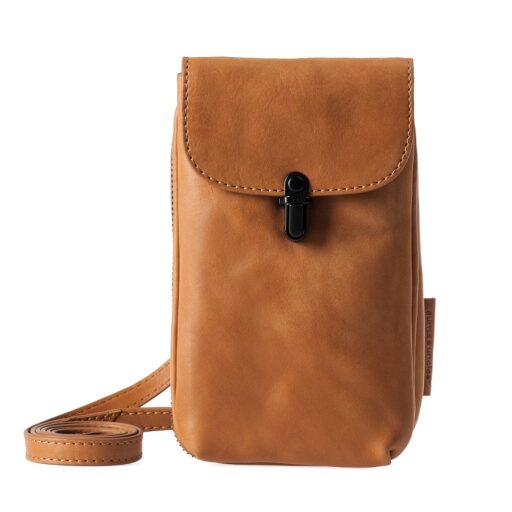 aunts & uncles kabelka na mobil Lemon Twist koňaková přední strana