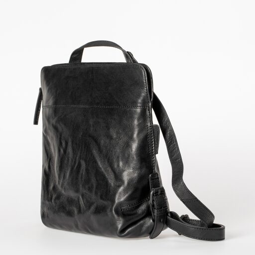Mrs. Crumble Cookie kožená kabelka-batoh 40367-0 černá