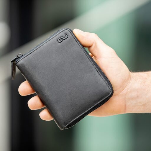 aunts & uncles Pánská kožená peněženka na zip RFID Norwegians Eirik 52109-0 černá