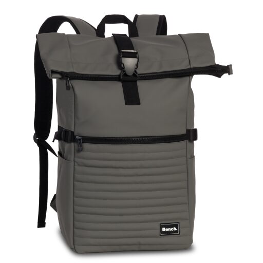 Bench Rolovací batoh na notebook 17″ Hydro quilted roll-top 64188-1700 šedý - přední strana