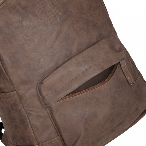 Prostorný batoh na notebook 15" ze syntetické kůže BestWay 40204-1200 hnědý