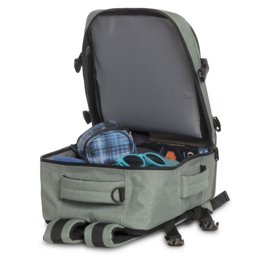 BestWay Cestovní batoh 40x25x20 cm Cabin Pro Small 40290-5800 šedozelený vnitřní přihrádky