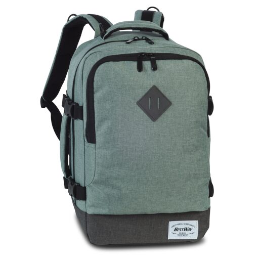 BestWay Cestovní batoh 40x25x20 cm Cabin Pro Small 40290-5800 šedozelený