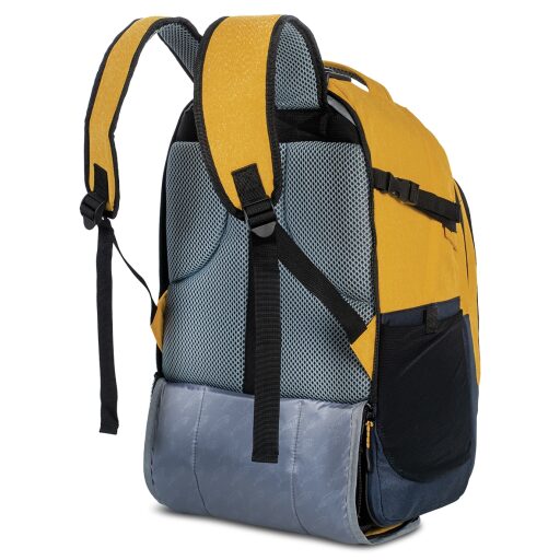 BestWay Školní batoh na kolečkách 40244-3659 žluto-šedý zadní strana