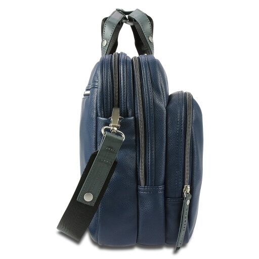 Bugatti Business taška na notebook Moto D 49825705 modrá - boční pohled
