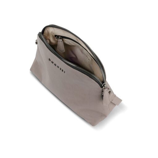 Bugatti Shoulder Bag Small Kompaktní dámská kožená kabelka 49480162 béžová - otevřená