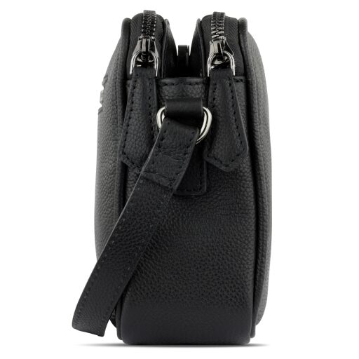 Dámská kožená kabelka Bugatti Shoulder Bag 49480201 černá - boční pohled