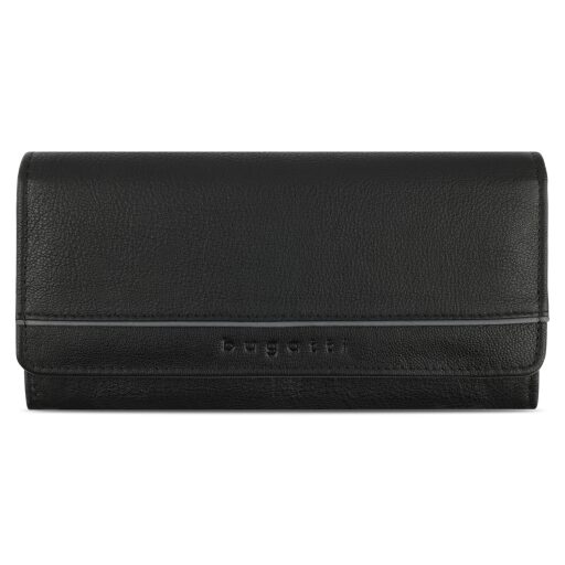 Dámská kožená peněženka s klopou Bugatti Banda Ladies Wallet 49133501 černá