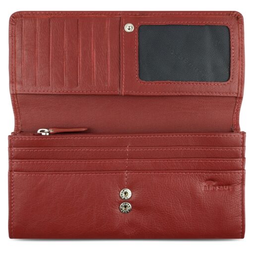 Dámská kožená peněženka s klopou Bugatti Banda Ladies Wallet 49133516 červená