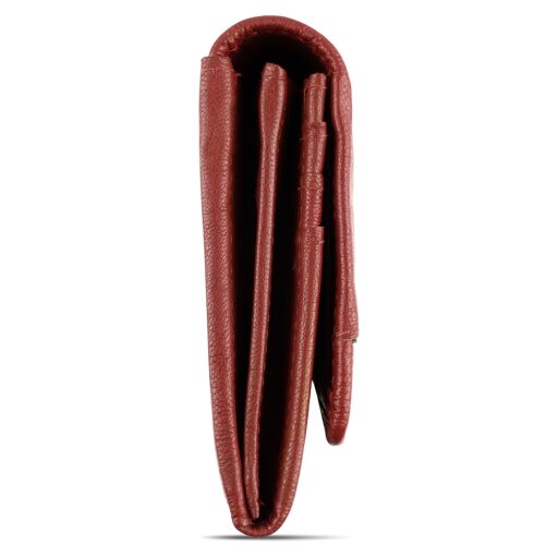 Bugatti Banda Ladies Wallet 49133516 Elegantní dámská kožená peněženka s klopou červená - boční pohled