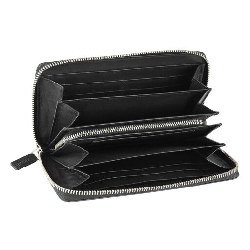 Bugatti Dámská kožená zipová peněženka BRADFORD 49310801 černá
