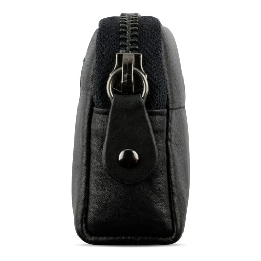 Bugatti Nome Kožené pouzdro na klíče RFID 49160501 černé - boční strana