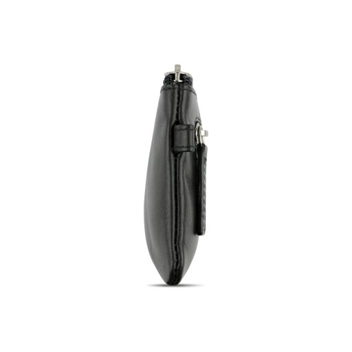 Kožená klíčenka RFID Bugatti Super Slim Key Case 49190601 černá z profilu