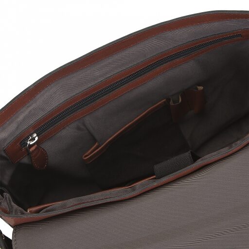 Bugatti Kožená messenger taška na notebook Domus L 49545307 koňak