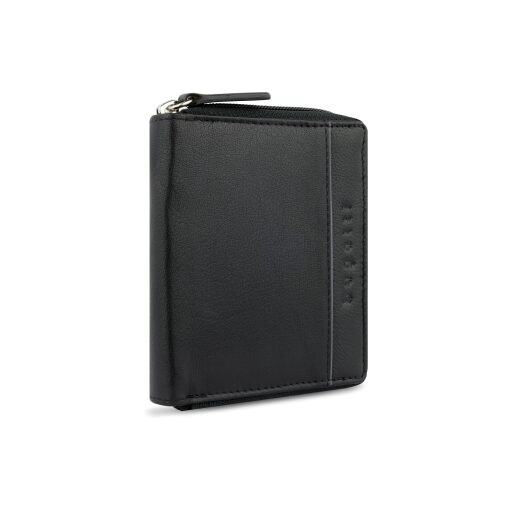Vertikální kožená peněženka na zip Bugatti Banda Vertical Zip Wallet 49133401 černá
