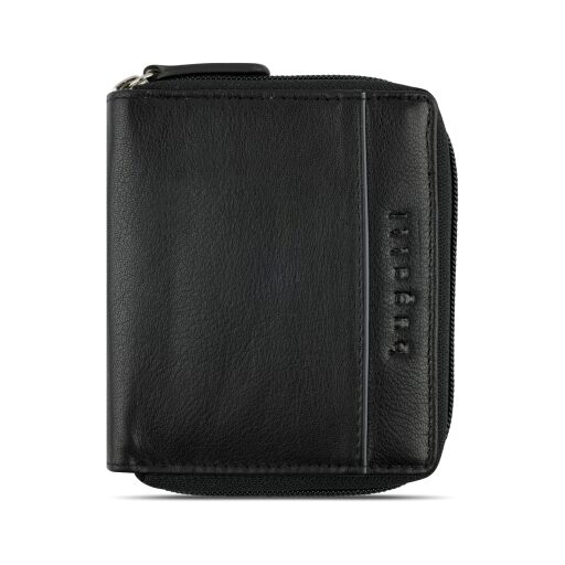Kožená RFID peněženka na zip Bugatti Banda Vertical Zip Wallet 49133401 černá