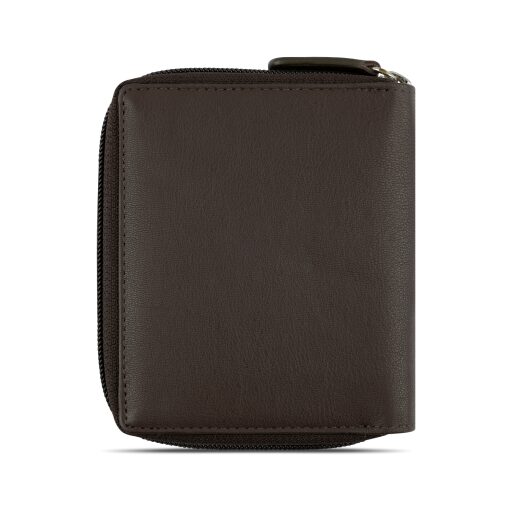 RFID kožená peněženka na zip Bugatti Banda Vertical Zip Wallet 49133402 hnědá - zadní strana