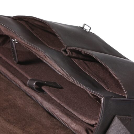 Bugatti Kožená taška na notebook Montreal 49520802 hnědá
