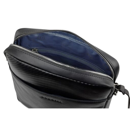Bugatti Pánská kožená taška přes rameno - crossbody Comet 49220901 černá - otevřený zip