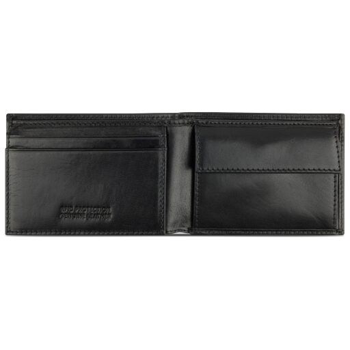 Bugati Nobile Mini Purse Malá pánská kožená peněženka RFID 49125201 černá - otevřená