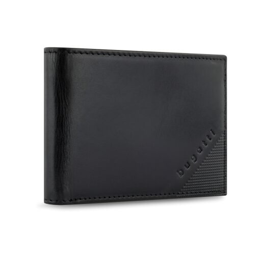 Bugati Nobile Mini Purse RFID Malá pánská kožená peněženka 49125201 černá - boční pohled
