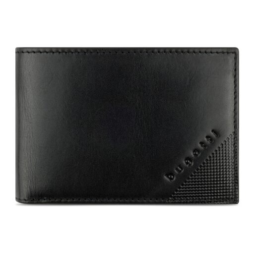 Malá pánská kožená peněženka Bugati Nobile Mini Purse 49125201 černá - přední strana