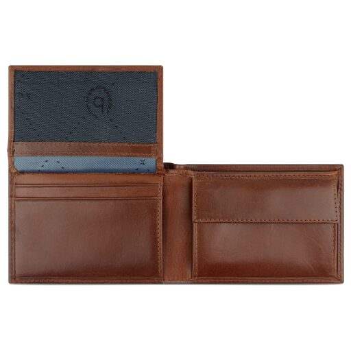Bugati Nobile Mini Purse Malá pánská kožená peněženka RFID 49125207 koňaková - otevřená