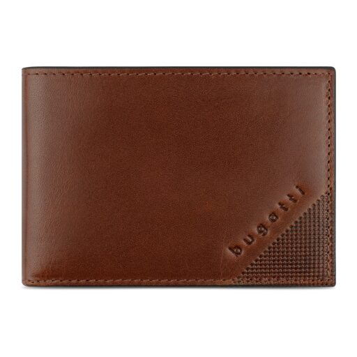 Malá pánská kožená peněženka Bugati Nobile Mini Purse 49125207 koňaková - přední strana