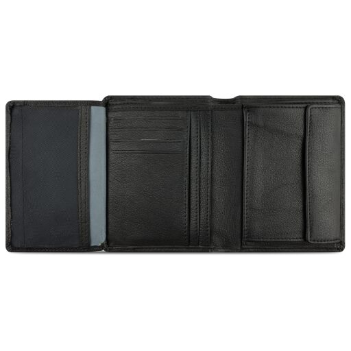 Pánská kožená peněženka RFID Bugatti Banda 49133101 černá - vnitřní uspořádání