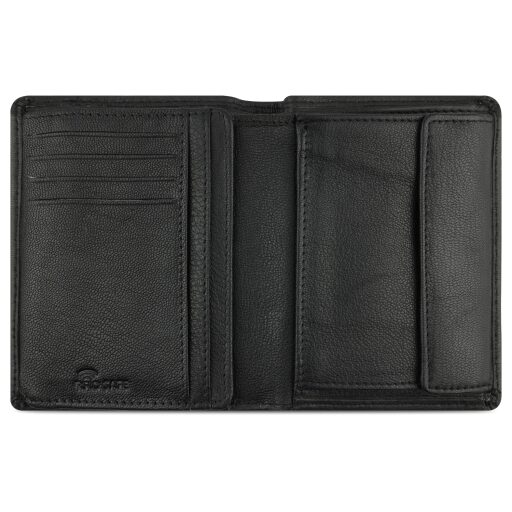 Pánská kožená peněženka RFID Bugatti Banda COIN WALLET COMBI STYLE WITH FLAP 49133101 černá - vnitřní uspořádání