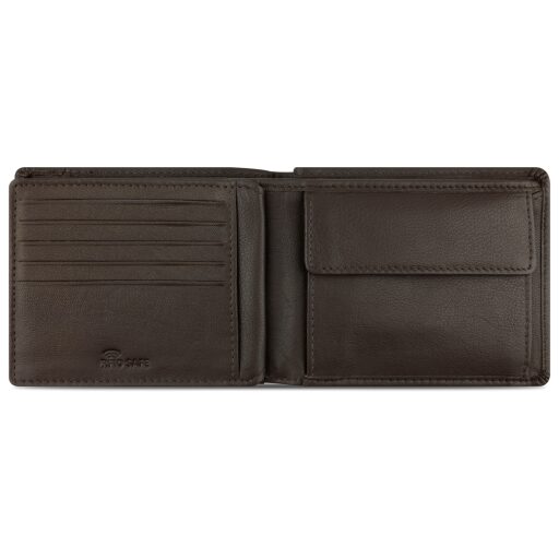 Pánská kožená peněženka RFID Bugatti Banda 49133302 hnědá - otevřená