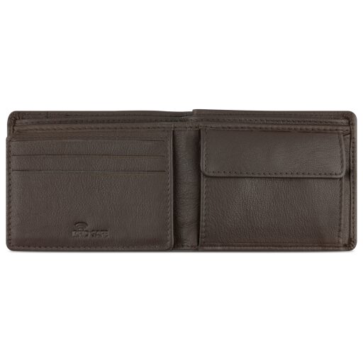 Malá pánská kožená peněženka RFID Bugatti Banda Small Wallet 49133002 hnědá - otevřená