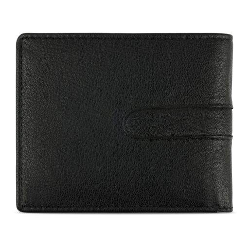 Pánská kožená peněženka RFID Bugatti Bomba Combi Wallet 49135301 černá - zadní strana
