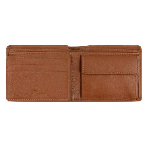 Pánská kožená peněženka RFID BUGATTI BOMBA COIN WALLET WITH FLAP 49135007 koňaková - otevřená