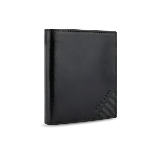 Bugatti Nobile Small Vertical Wallet With Flap RFID Pánská kožená peněženka 49125301 černá