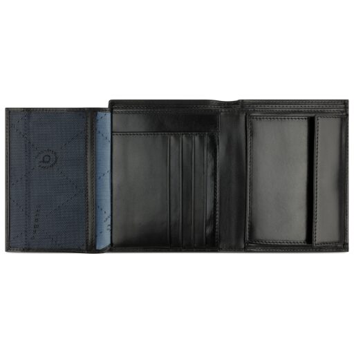 Pánská kožená peněženka RFID Bugatti Nobile Vertical Wallet With Flap 49125501 černá - otevřená