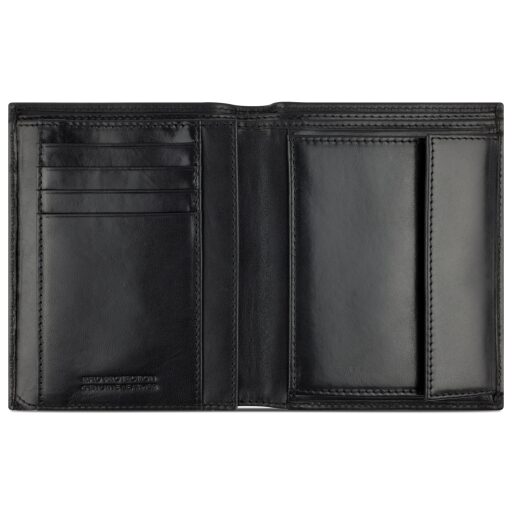 Bugatti Nobile Vertical Wallet With Flap Pánská kožená peněženka RFID 49125501 černá - otevřená