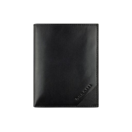 Pánská kožená peněženka RFID Bugatti Nobile Vertical Wallet With Flap 49125501 černá - přední strana