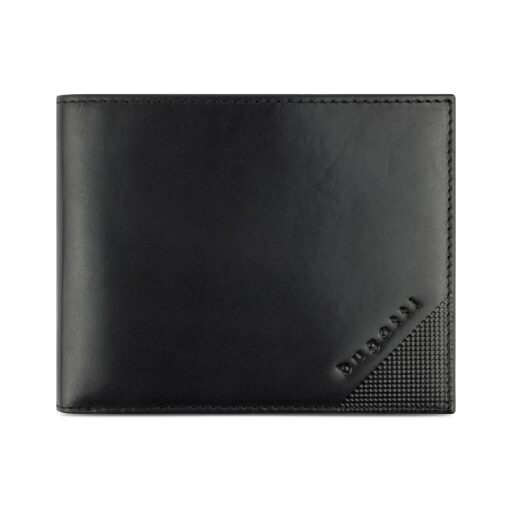 Pánská kožená peněženka RFID Bugatti Nobile Wallet With Flap 49125401 černá - přední strana