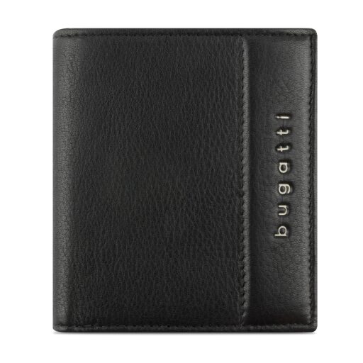 Pánská kožená RFID peněženka Bugatti Nome Vertical Small Wallet  49160401 černá - přední strana