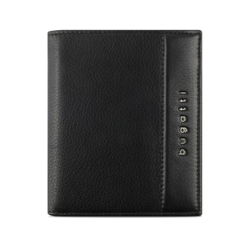 Pánská kožená RFID peněženka Bugatti Nome Vertical Wallet With Flap 49160001 černá - přední strana
