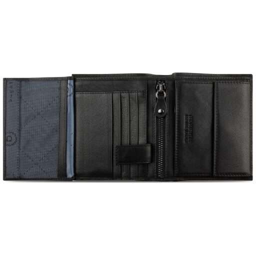Pánská kožená RFID peněženka Bugatti Nome Vertical Wallet With Flap 49160801 černá - vnitřní členění