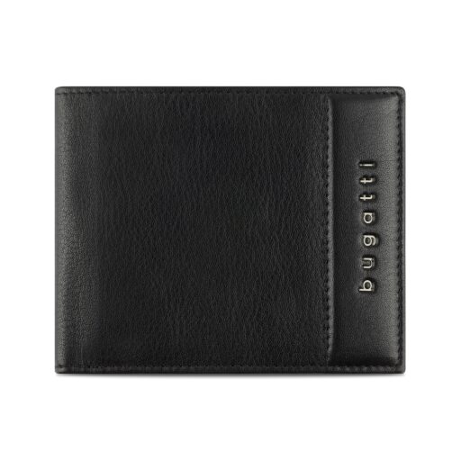 Pánská kožená peněženka RFID Bugatti Nome Wallet 49160301 černá - přední strana