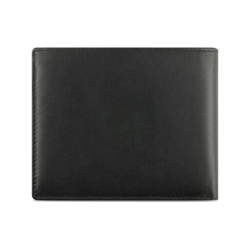 Pánská kožená peněženka Bugatti Super Slim Horizontal Classic Horizontal Wallet With Flap 49190201 černá - zadní strana