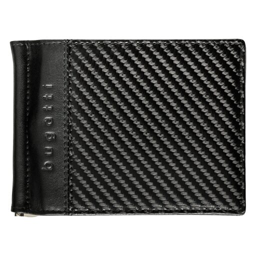 Bugatti Pánská RFID kožená peněženka s klipem Comet 49220601 černá